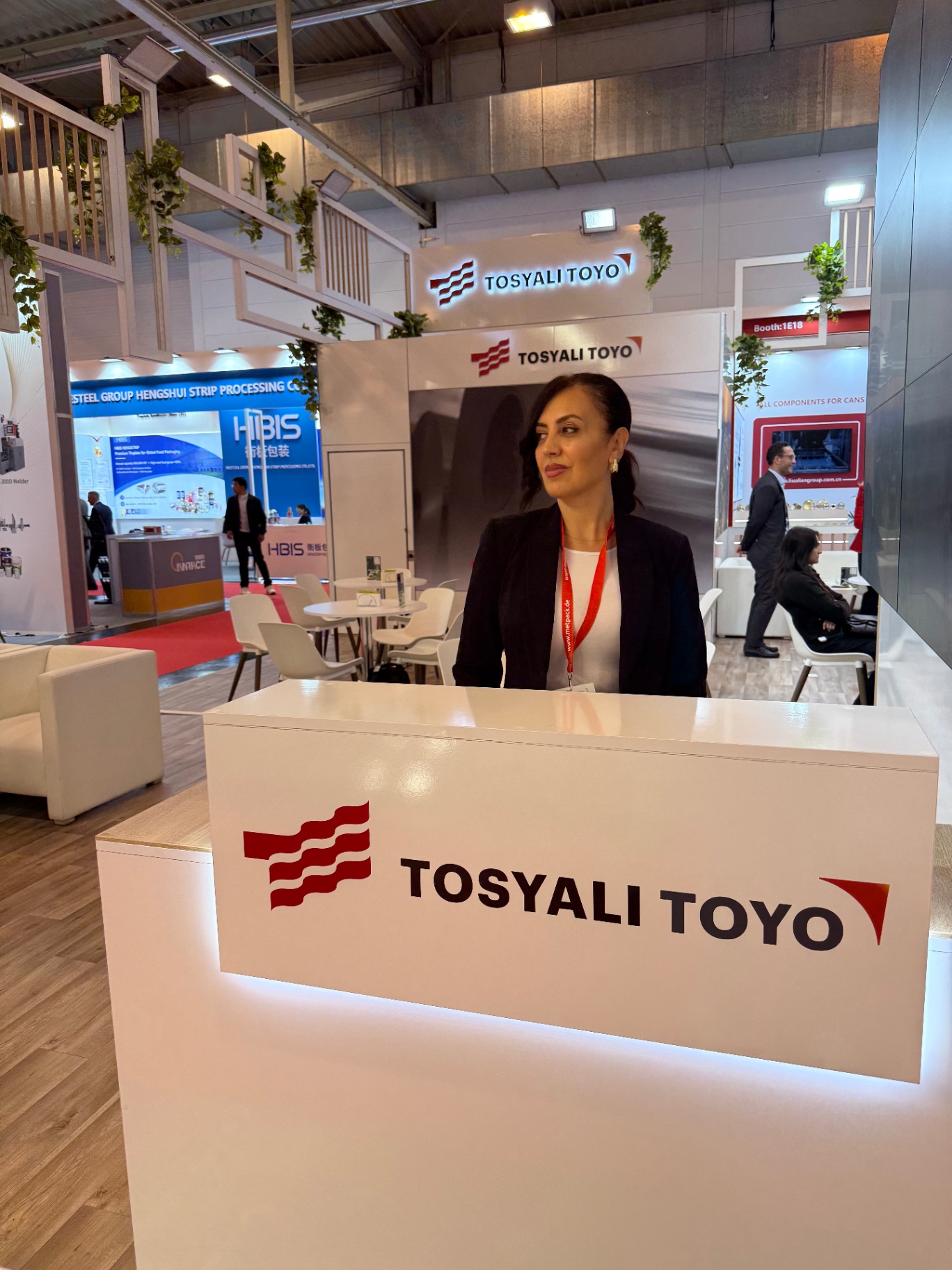 Hostess at Tosyali Toyo booth