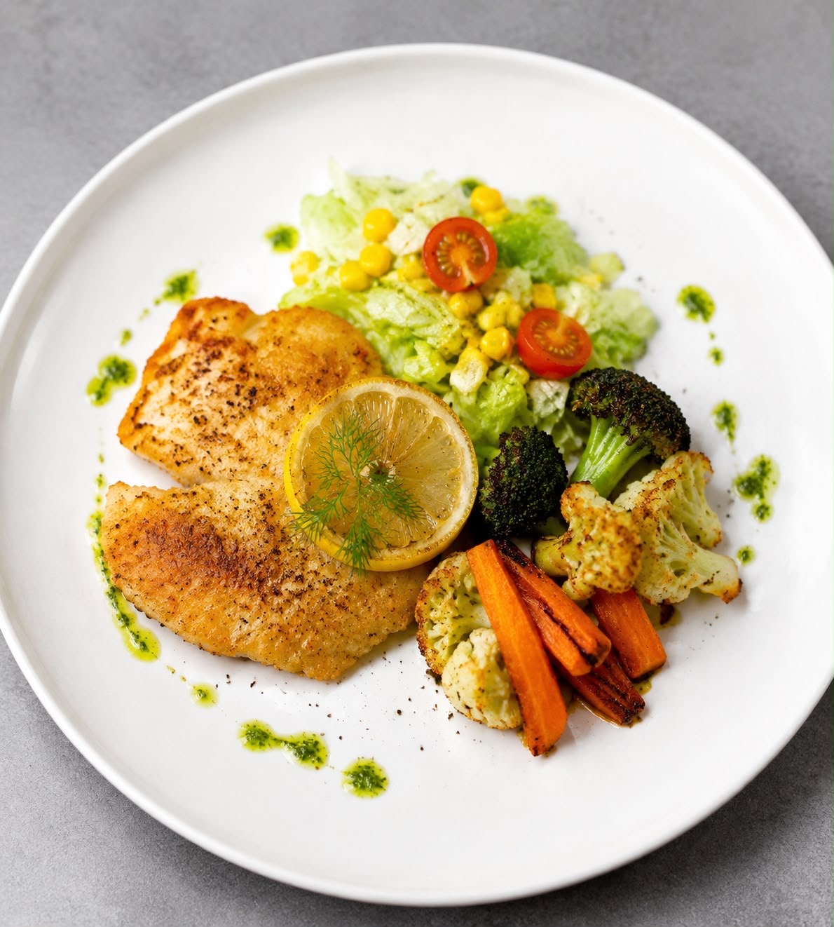 Chicken fillet with roasted vegetables